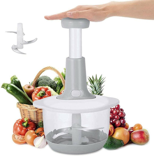 Manual Food Push Chopper For Vegetables & Meat 1.5L/2L