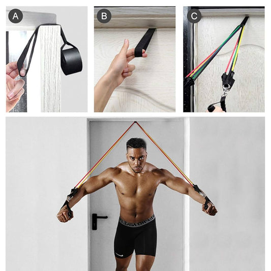 11PCS Power Resistance Band (Home Gym - Anywhere, Anytime)