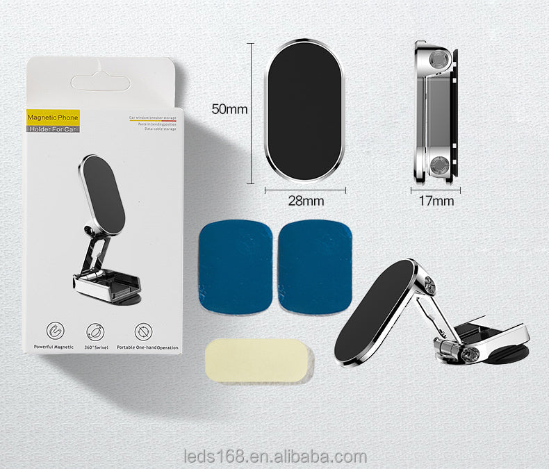 Alloy Folding Magnetic Car Phone Holder