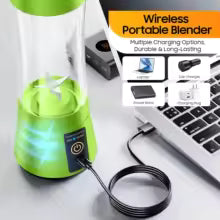New Mini Portable Blender Bottle USB 6 Blades Fruit Fresh Juicer