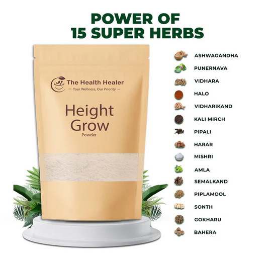 Height Growth Powder Grow for Teens & Adults Ayurvedic Height Grow Veda | Boost Your Height Naturally