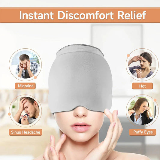 ✅ Migraine Relief Cap – Hot & Cold Gel Therapy for Headache & Sinus Pain