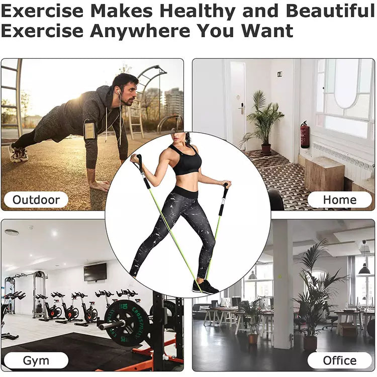 11PCS Power Resistance Band (Home Gym - Anywhere, Anytime)