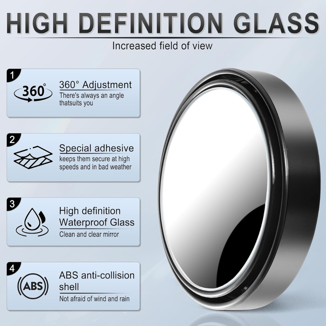 Wide Angle Blind Spot Mirrors – 2pcs