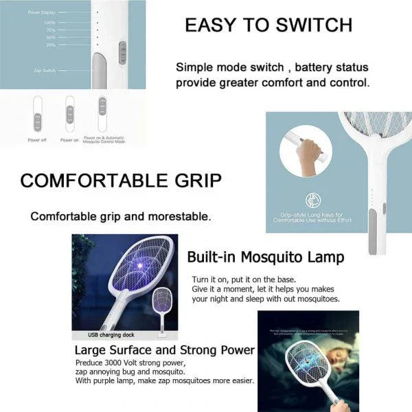 Electric Rechargeable Mosquito Killer Racket