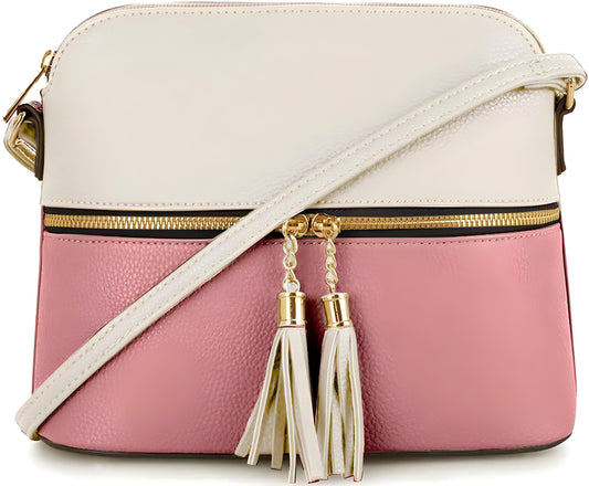 Women Hand bag 3 IN 1 WHITE - PINK