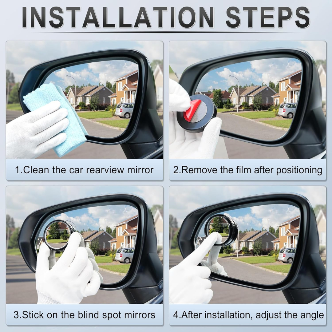 Wide Angle Blind Spot Mirrors – 2pcs