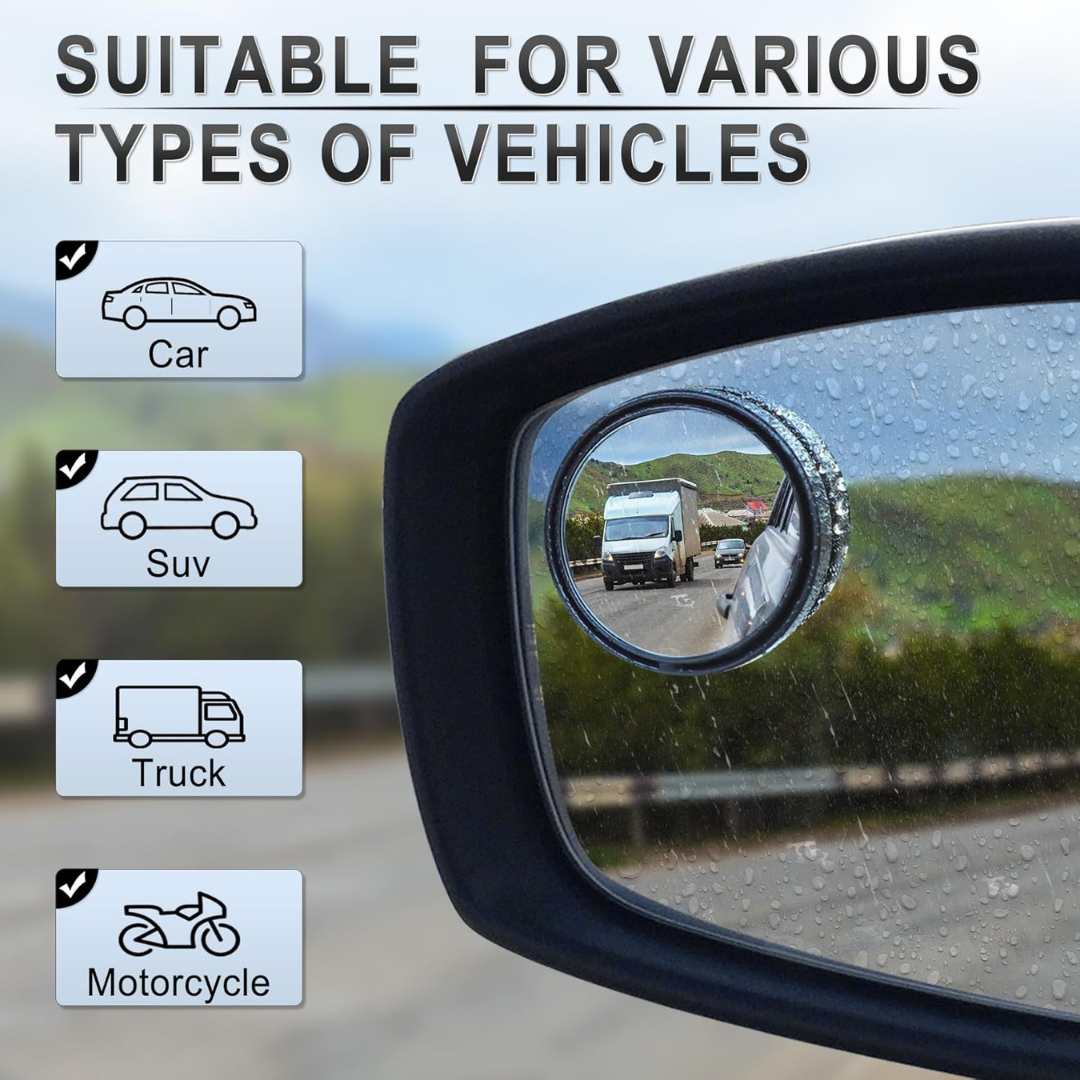 Wide Angle Blind Spot Mirrors – 2pcs