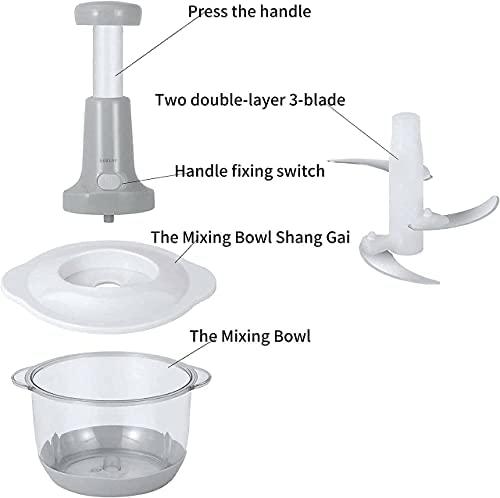 Manual Food Push Chopper  For Vegetables & Meat 1.5L/2L