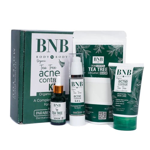 BNB Organic Tea Tree Acne Control Kit 4in1 Facial Kit