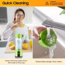 New Mini Portable Blender Bottle USB 6 Blades Fruit Fresh Juicer