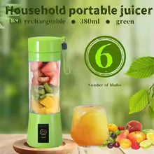 New Mini Portable Blender Bottle USB 6 Blades Fruit Fresh Juicer