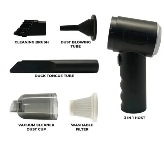 Powerful 3-in-1 Cordless Handheld Vacuum Cleaner – Wet & Dry, Strong Suction For Car, Sofa, Carpet & Home Cleaning