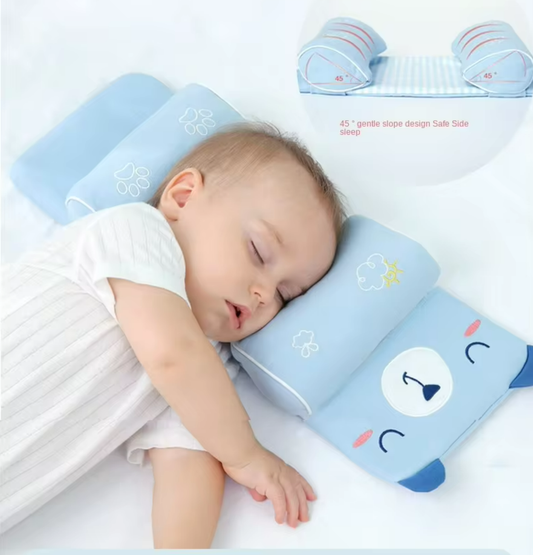 Baby Head Shaping Pillow Adjustable Cute Cartoon Anti Flat Head Pillow Sleeping Support - Adjustable Baby Sleeping Support infant Pillow