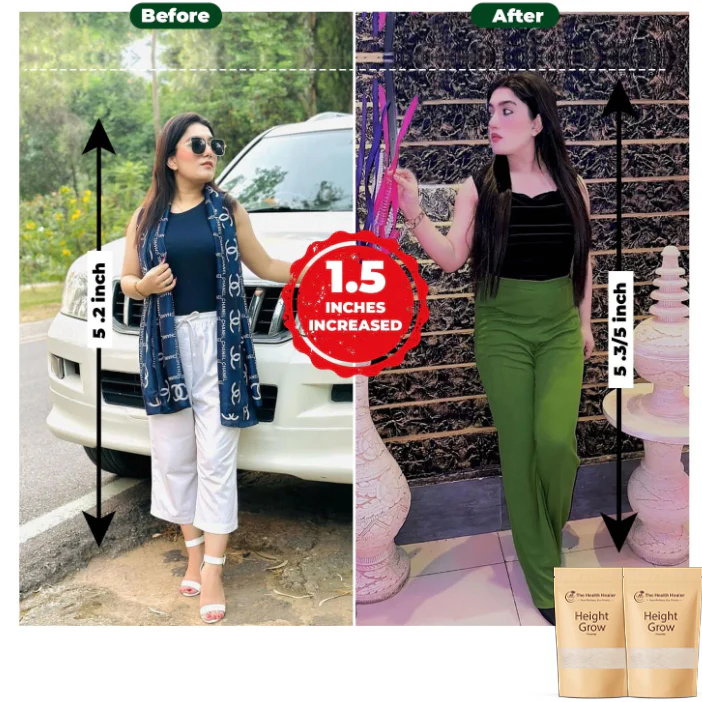 Height Growth Powder Grow for Teens & Adults Ayurvedic Height Grow Veda | Boost Your Height Naturally