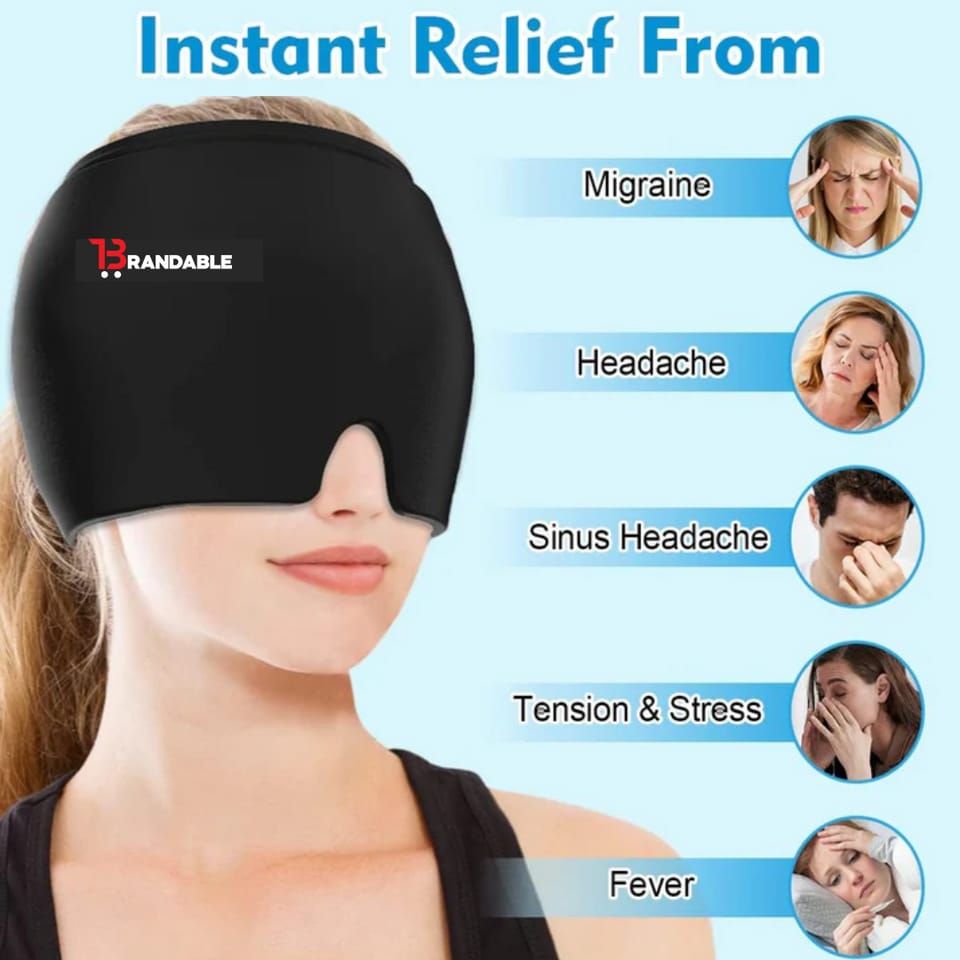 ✅ Migraine Relief Cap – Hot & Cold Gel Therapy for Headache & Sinus Pain